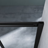 glasvilla Duschkabine mit Doppel-Schiebetür Duschtür Eckeinstieg Echtglas Lotuseffekt 6mm ESG-Sicherheitsglas Ravenna16K Schwarz