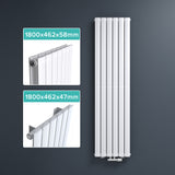 glasvilla Badheizkörper flach Mittelanschluss und Seitenanschluss Paneelheizkörper Badheizung Einlagig aus Stahl FV