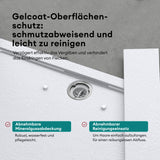 glasvilla Duschwanne Duschtasse aus Mineralguss Mineralgusswan DIN-Anschlüsse Geoma10