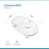 glasvilla Waschbecken Mineralguss Aufsatzwaschbecken Waschschale Col808