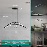 glasvilla Pendelleuchte LED Hängelampe Verstellbares Kabel Hängeleuchte für Esszimmer Wohnzimmer Schlafzimmer