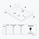 Lavabo Glasvilla, en fonte minérale, lavabo encastré avec couvercle de bonde Col104
