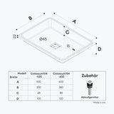 glasvilla Waschbecken mineralguss Einbauwaschbecken mit Ablaufabdeckung Col104
