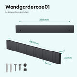 glasvilla Kleiderhaken ohne Bohren Wandgarderobe Wandhaken aus Edelstahl Garderobenleiste Garderobenhaken Stalo-04+05