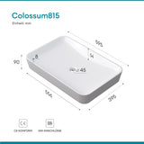 glasvilla Waschbecken Aufsatzwaschbecken aus Mineralguss Waschschale Waschtisch inkl. Standard DIN-Anschlüsse Col815