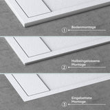 glasvilla Duschwanne Duschtasse aus Mineralguss Mineralgusswan DIN-Anschlüsse Geoma10