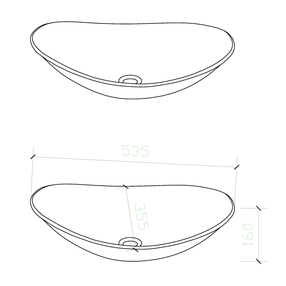 glasvilla Waschbecken Glas Aufsatzwaschbecken Glaswaschbecken Handwaschbecken Waschschale Oval