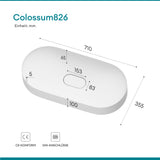 glasvilla Waschbecken Aufsatzwaschbecken Waschschale aus Mineralguss inkl. Nano-Versiegelung Col826