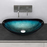 glasvilla Waschbecken Glas Aufsatzwaschbecken Glaswaschbecken Handwaschbecken Waschschale Oval