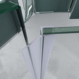 glasvilla Fünfeck-Duschkabine mit Duschtasse Duschwand Echtglas ebenerdige Montage möglich 8mm ESG Dusche Ravenna08