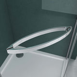 glasvilla Fünfeck-Duschkabine mit Duschtasse Duschwand Echtglas ebenerdige Montage möglich 8mm ESG Dusche Ravenna08