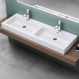 lavabo double Glasvilla, lavabo à poser, lavabo suspendu, lavabo en fonte minérale, meuble-lavabo Col830