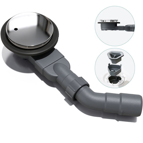 glasvilla Bonde de Douche pour Receveur de Douche Diamètre de la Douche 40 mm Trou d’Évacuation 90 mm AL001