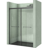 glasvilla Duschtür Nischentür dusche mit Doppelschiebetür Duschakbine Duschabtrennung, 8mm Sicherheitsglas mit Nanobeschichtung, Soft-Close-System Teramo67K