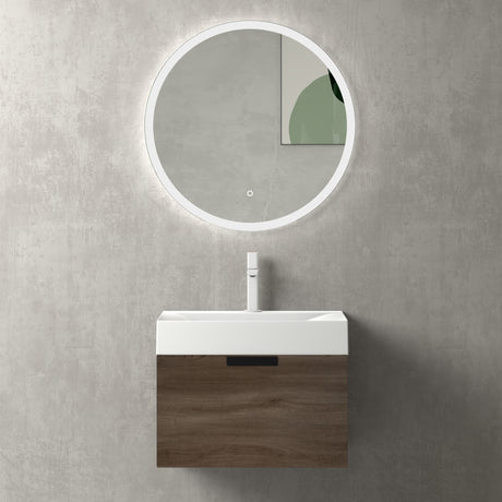 glasvilla Badmöbel-Set mit Soft-Close Schublade Wandmontage inkl. Waschbecken Lonato