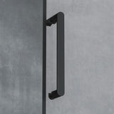 glasvilla Duschtür Nischentür dusche Duschabtrennung Duschkabine Klarglas 8mm ESG-Sicherheitsglas mit Nanobeschichtung Teramo19K Schwarz