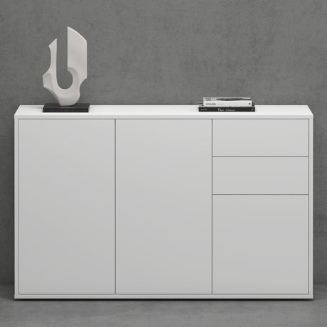 glasvilla Schuhschrank Kommode Aufbewahrungsschrank mit 2 Schränken und 2 Schubladen Sideboard Mehrzweckschrank Schrank05