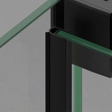 glasvilla Duschkabine Schiebetür 6mm ESG-Sicherheitsglas Duschabtrennung Soft-Close-Mechanismus Seitenanstieg Ravenna12K Schwarz