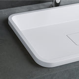 glasvilla Waschbecken mineralguss Einbauwaschbecken mit Ablaufabdeckung Col104