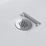 glasvilla Waschbecken mineralguss Einbauwaschbecken mit Ablaufabdeckung Col104