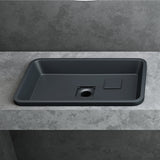 glasvilla Waschbecken mineralguss Einbauwaschbecken mit Ablaufabdeckung Col104