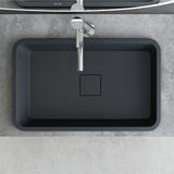 glasvilla Waschbecken mineralguss Einbauwaschbecken mit Ablaufabdeckung Col104