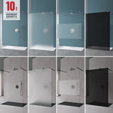 glasvilla Duschwand Duschabtrennung 2 Haltestange für Walk-In Dusche 8mm ESG-Sicherheitsglas mit Nanobeschichtung Rechteckiger Stabilisator Bremen01+2