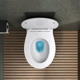 glasvilla Hänge WC Toilette Wand-WC Spülrandlos Weiß aus Keramik Wandmontage mit Absenkautomatik