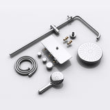 glasvilla Duschsystem mit Hand- und Kopfbrause Regendusche Duscharmatur mit Wandhalterungs-Set