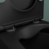 glasvilla Spülrandlos Wand WC schwarz Hänge WC + WC Sitz (mit Softclose) A112 NEU!!!