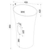 Lavabo de Pie Glasvilla Colossum33 Columna en Mineral Cast (85–90 cm)