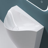 glasvilla Design Standwaschbecken freistehend Col37 weiß, aus Mineralguss, Waschtisch, BTH: 55x34x85cm