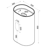 lavabo de diseño glasvilla freestanding Col45 blanco, de mineral, lavabo, BTH: 52x38x85cm