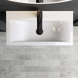 glasvilla Lavabo Suspendido sobre Encimera Baño | Rectangular | Blanco Brillante | 62x32x12cm | Cerámica | 1 Orificio para Grifo Brüssel118G