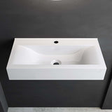 glasvilla Lavabo Suspendido sobre Encimera Baño | Rectangular | Blanco Brillante | 62x32x12cm | Cerámica | 1 Orificio para Grifo Brüssel118G