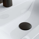 glasvilla Lavabo Suspendido sobre Encimera Baño | Rectangular | Blanco Brillante | 62x32x12cm | Cerámica | 1 Orificio para Grifo Brüssel118G