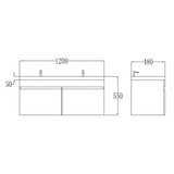 glasvilla Badmöbel Set Badezimmermöbel mit Mineralguss Waschbecken Waschtisch Botanica