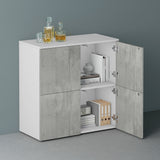 glasvilla Möbel Kommode Aufbewahrungsschrank mit 4 Türen Sideboard Schrank Mehrzweckschrank Schrank04