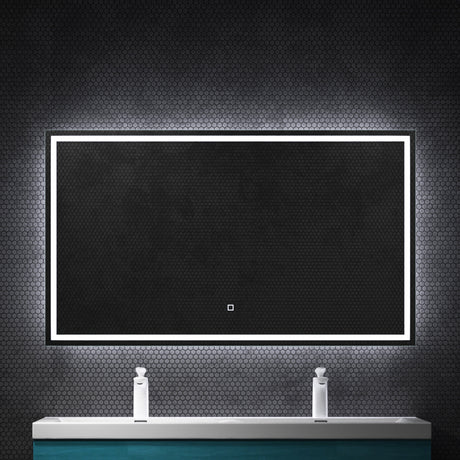 glasvilla Wandspiegel Badezimmer Spiegel LED Bad-Spiegel mit Touchschalter, Beschlagfrei durch Antifog-Schicht LED-Spiegel02