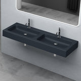 lavabo double Glasvilla, lavabo à poser, lavabo suspendu, lavabo en fonte minérale, meuble-lavabo Col830