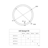 glasvilla Wandspiegel Badezimmer Spiegel LED runder Lichtspiepgel LED Bad-Spiegel mit Touchschalter, Antibeschlag durch Antifog-Schicht LED-Spiegel 05