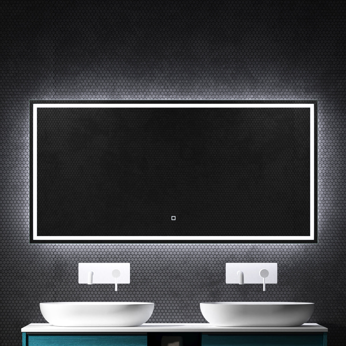 glasvilla Wandspiegel Badezimmer Spiegel LED Bad-Spiegel mit Touchschalter, Beschlagfrei durch Antifog-Schicht LED-Spiegel02