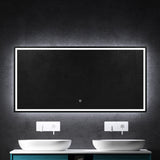 glasvilla Wandspiegel Badezimmer Spiegel LED Bad-Spiegel mit Touchschalter, Beschlagfrei durch Antifog-Schicht LED-Spiegel02