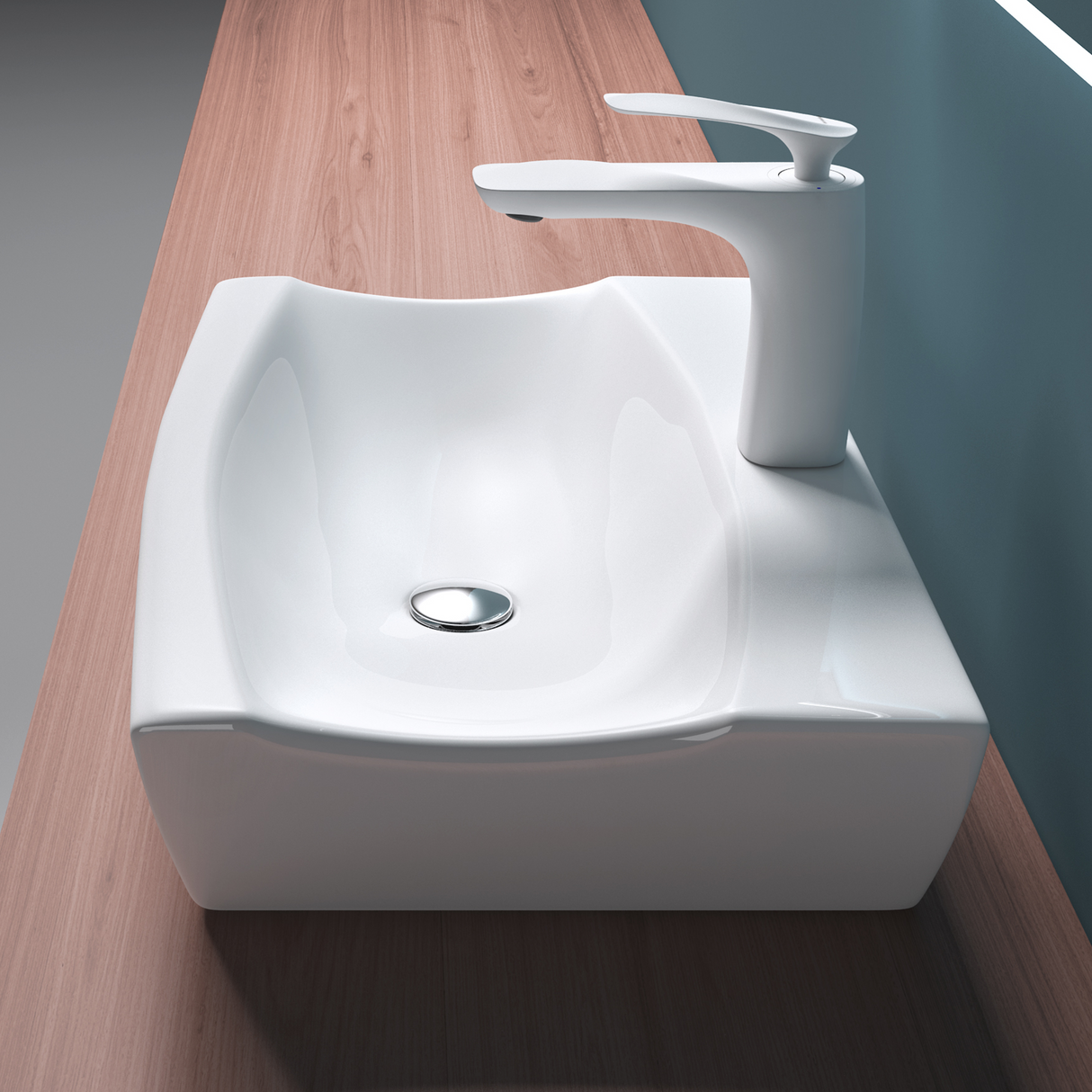 glasvilla Waschbecken Aufsatzwaschbecken,weiß Brüssel152B aus Keramik,mit Nano-Beschichtung