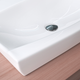 glasvilla Waschbecken Aufsatzwaschbecken,weiß Brüssel152B aus Keramik,mit Nano-Beschichtung