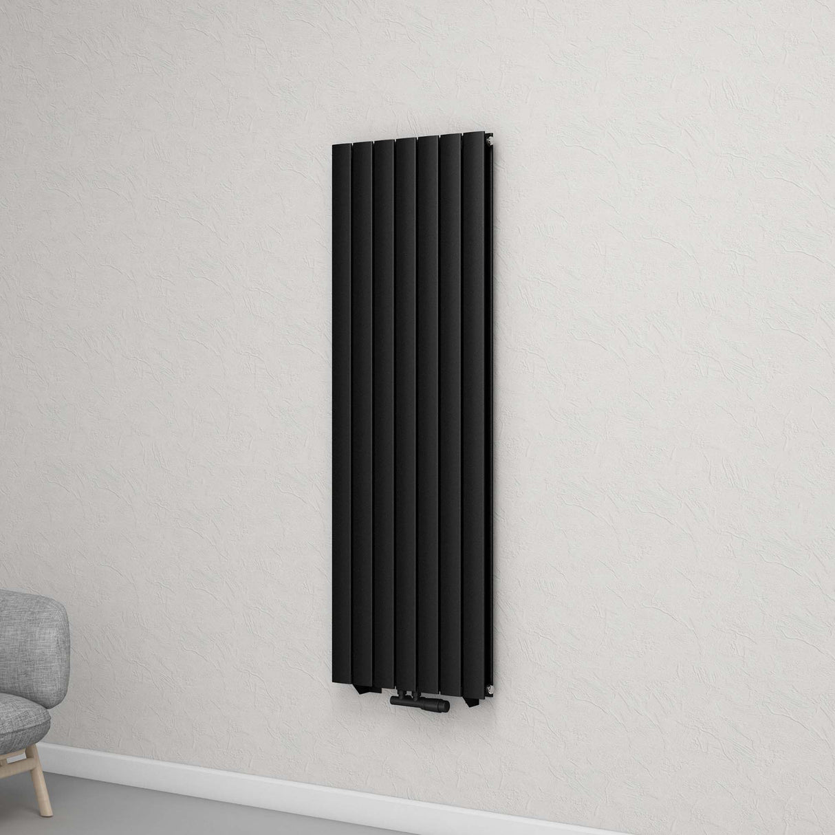 glasvilla Badheizkörper flach Mittelanschluss und Seitenanschluss Paneelheizkörper Badheizung Einlagig aus Stahl FV