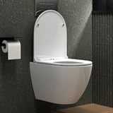 glasvilla Wand WC spülrandlos Schwarz Hänge WC spülrandlos Toilette WC mit Sitz Softclose