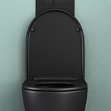glasvilla Wand WC spülrandlos Schwarz Hänge WC spülrandlos Toilette WC mit Sitz Softclose