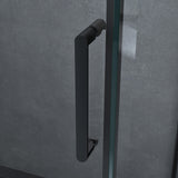glasvilla Duschkabine mit Schiebetür Duschabtrennung 8mm ESG-Sicherheitsglas Nano-Beschichtung Hebe-Senk-Mechanismus Rav19 Schwarz
