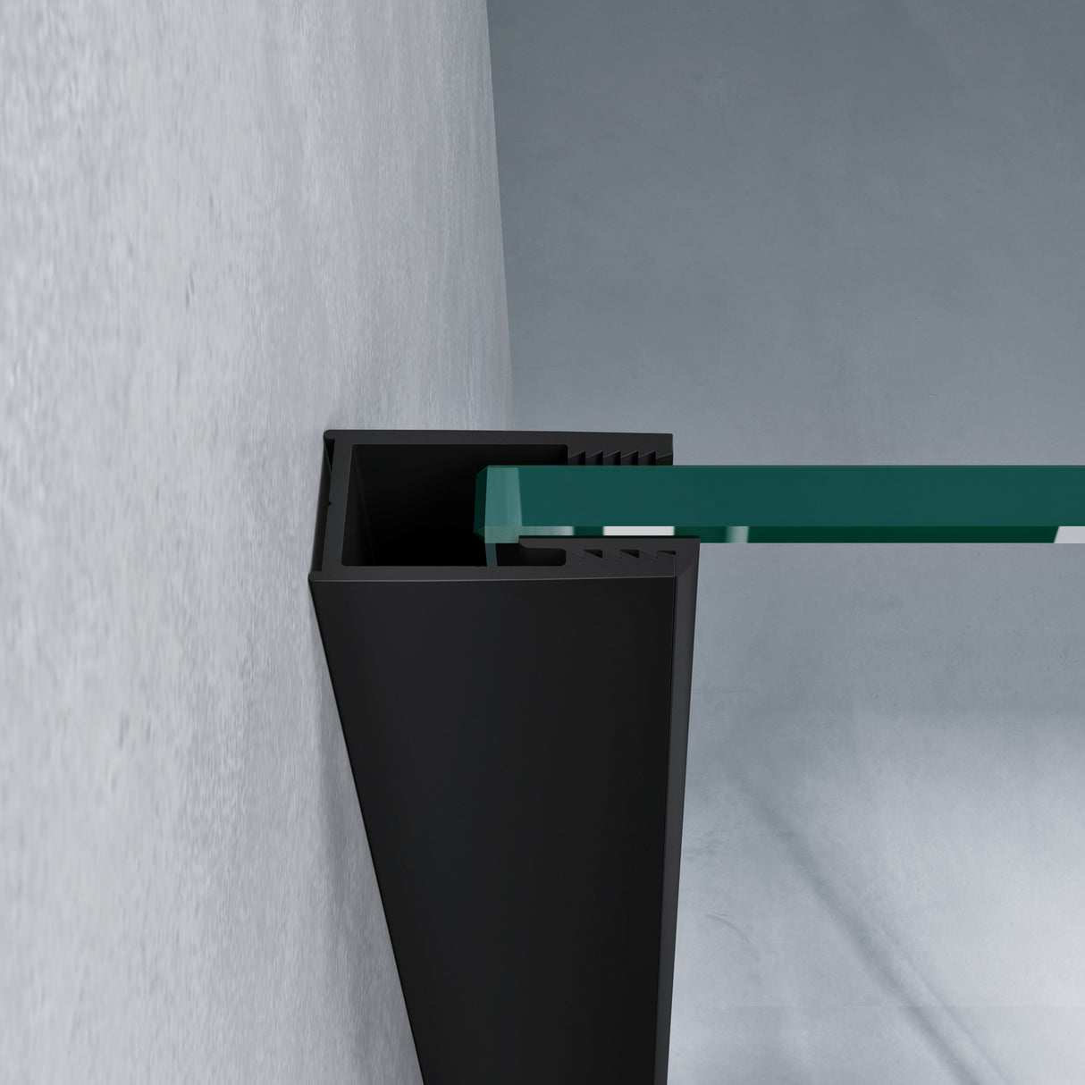 glasvilla Duschkabine mit Schiebetür Duschabtrennung 8mm ESG-Sicherheitsglas Nano-Beschichtung Hebe-Senk-Mechanismus Rav19 Schwarz